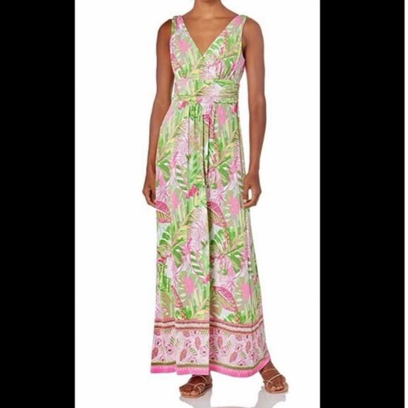 Pappagallo Patricia Oasis Multi Maxi Dress Medium - Picture 1 of 7
